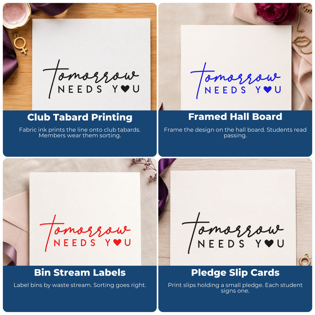 Motivational rubber stamps for habit trackers, vision boards, sticky notes, and personal planners with uplifting quote designs.