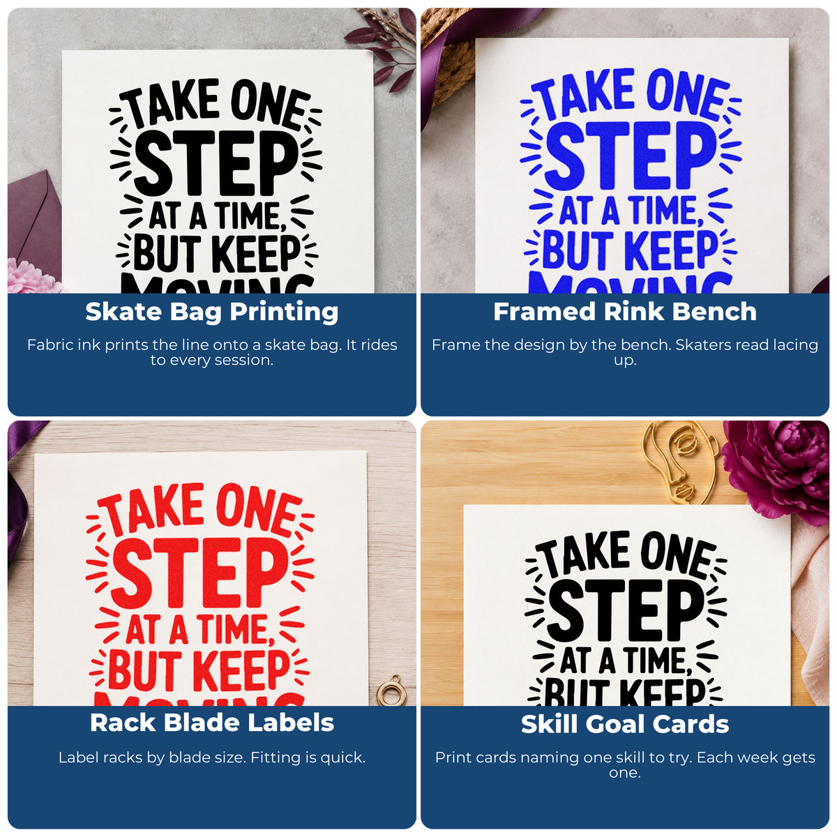 Motivational rubber stamp ideas for habit trackers, vision boards, sticky notes, and planners with uplifting quotes and encouragement.