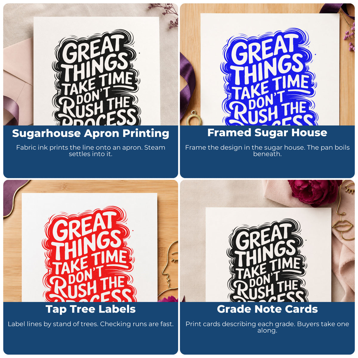 Motivational rubber stamps for habit trackers, vision boards, sticky notes, and personal planners with uplifting quote designs.