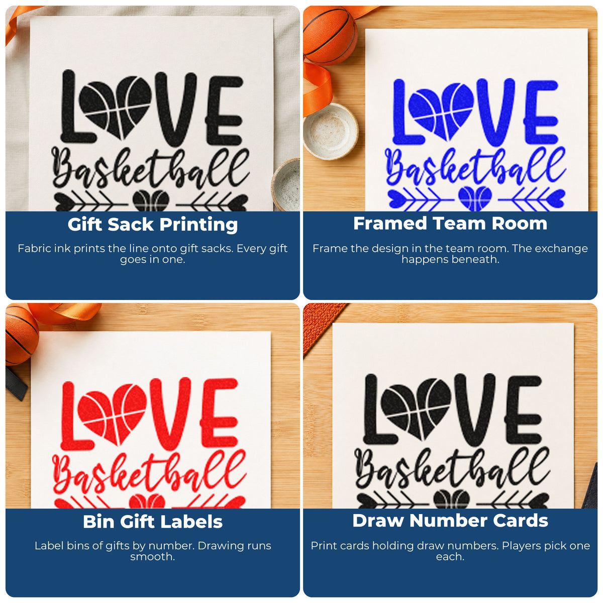 Basketball rubber stamps for journals, flyers, kids crafts, and handmade product packaging with team spirit.