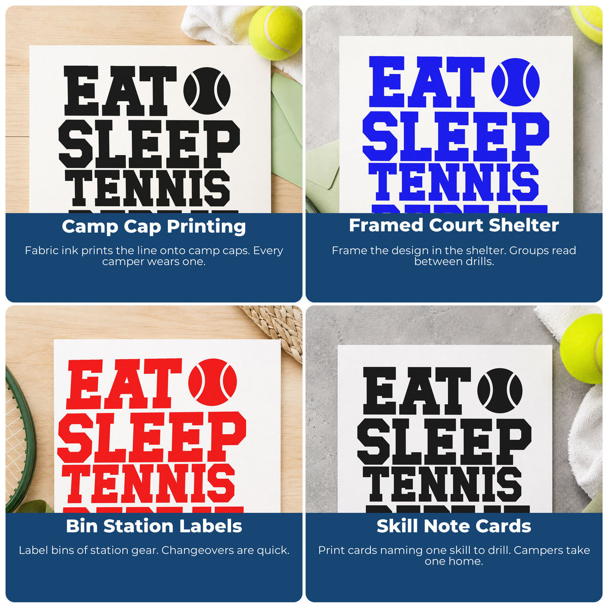Tennis rubber stamp designs for planners, event flyers, kids crafts, and handmade product packaging.