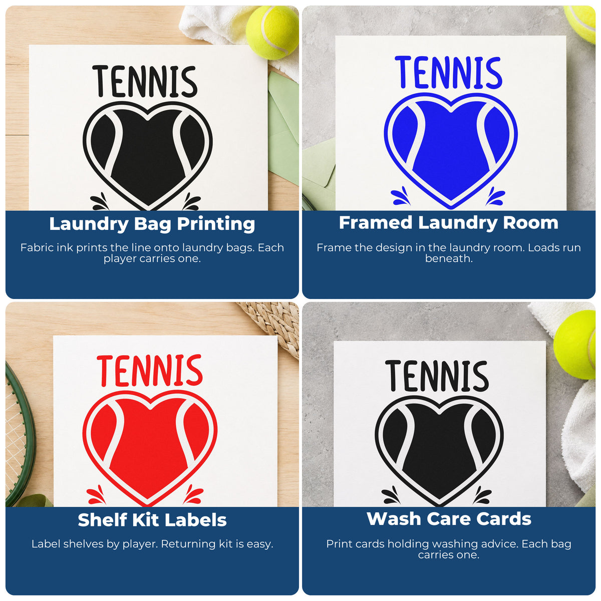 Tennis rubber stamps for planners, event flyers, kids crafts, and handmade product packaging.