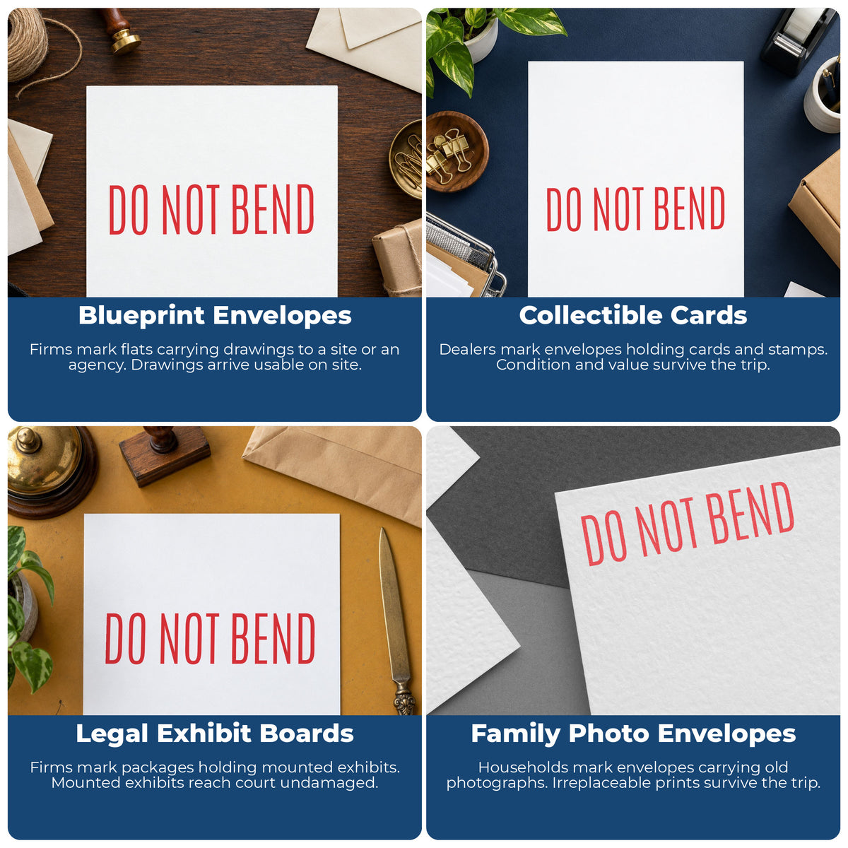 More ways to use the "Do not bend" imprint from the Xstamper Do Not Bend Mailing Stamp