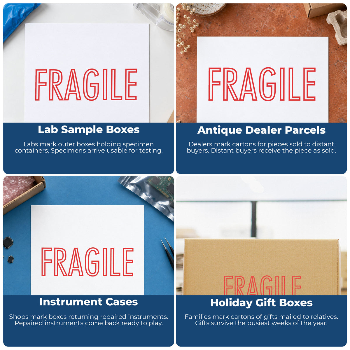 More ways to use the "Fragile" imprint from the Xstamper Fragile Mailing Stamp – Red Pre-Inked