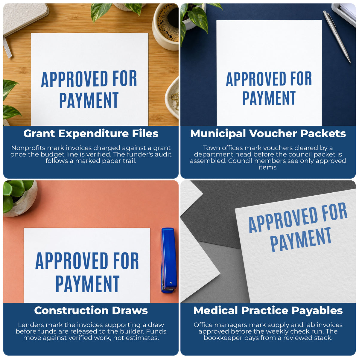 More ways to use the "Approved for payment" imprint from the Approved For Payment Stamp