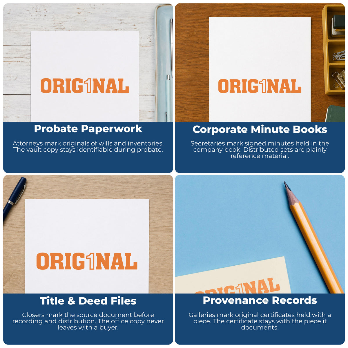 More ways to use the "Orig1Nal" imprint from the Orig1Nal Stamp