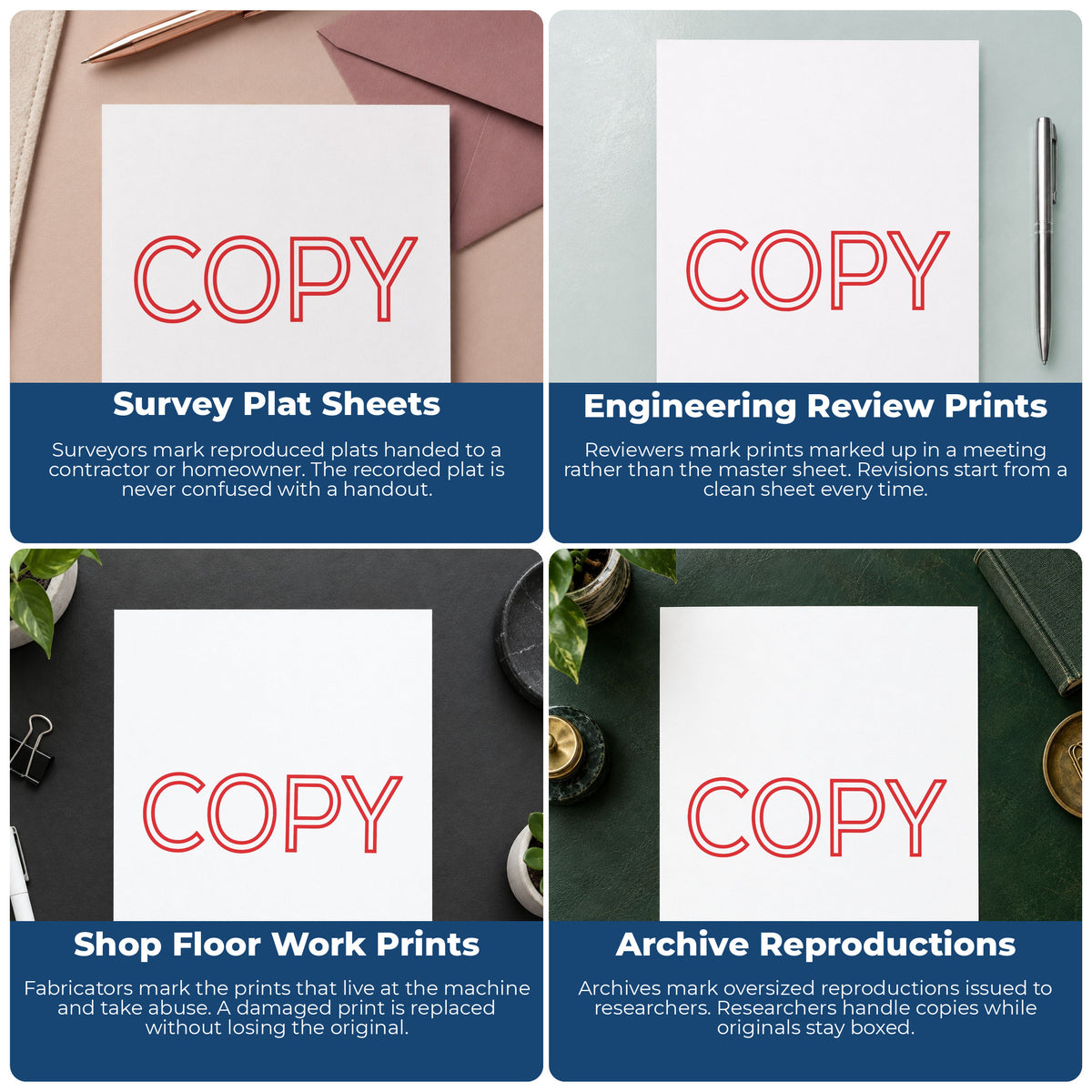 More ways to use the "Copy" imprint from the Jumbo Red Copy Stamp
