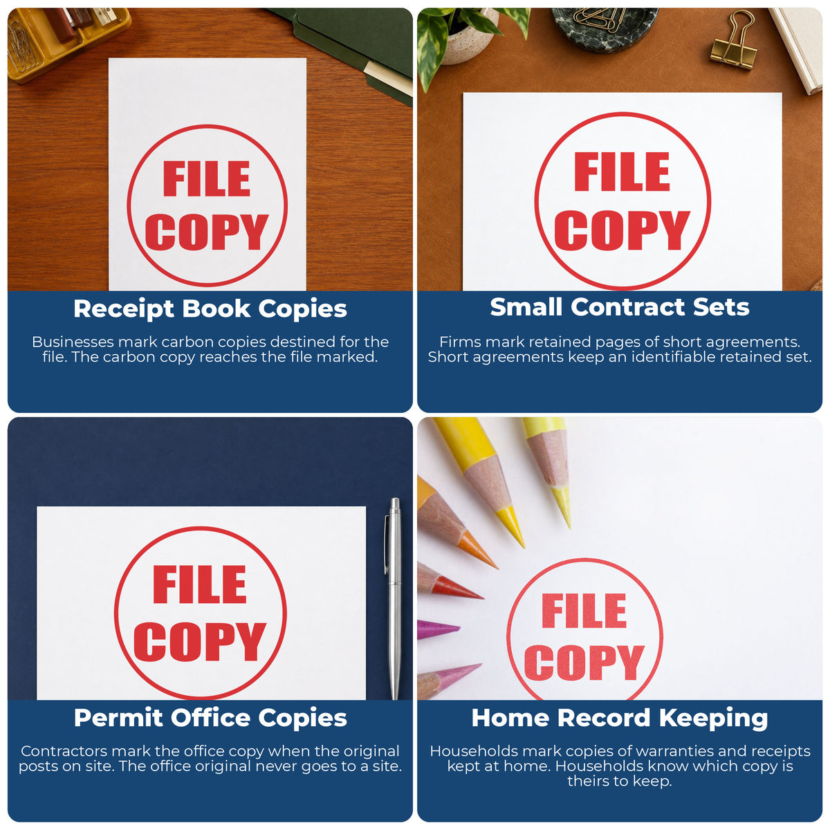 More ways to use the "File copy" imprint from the Round File Copy Stamp