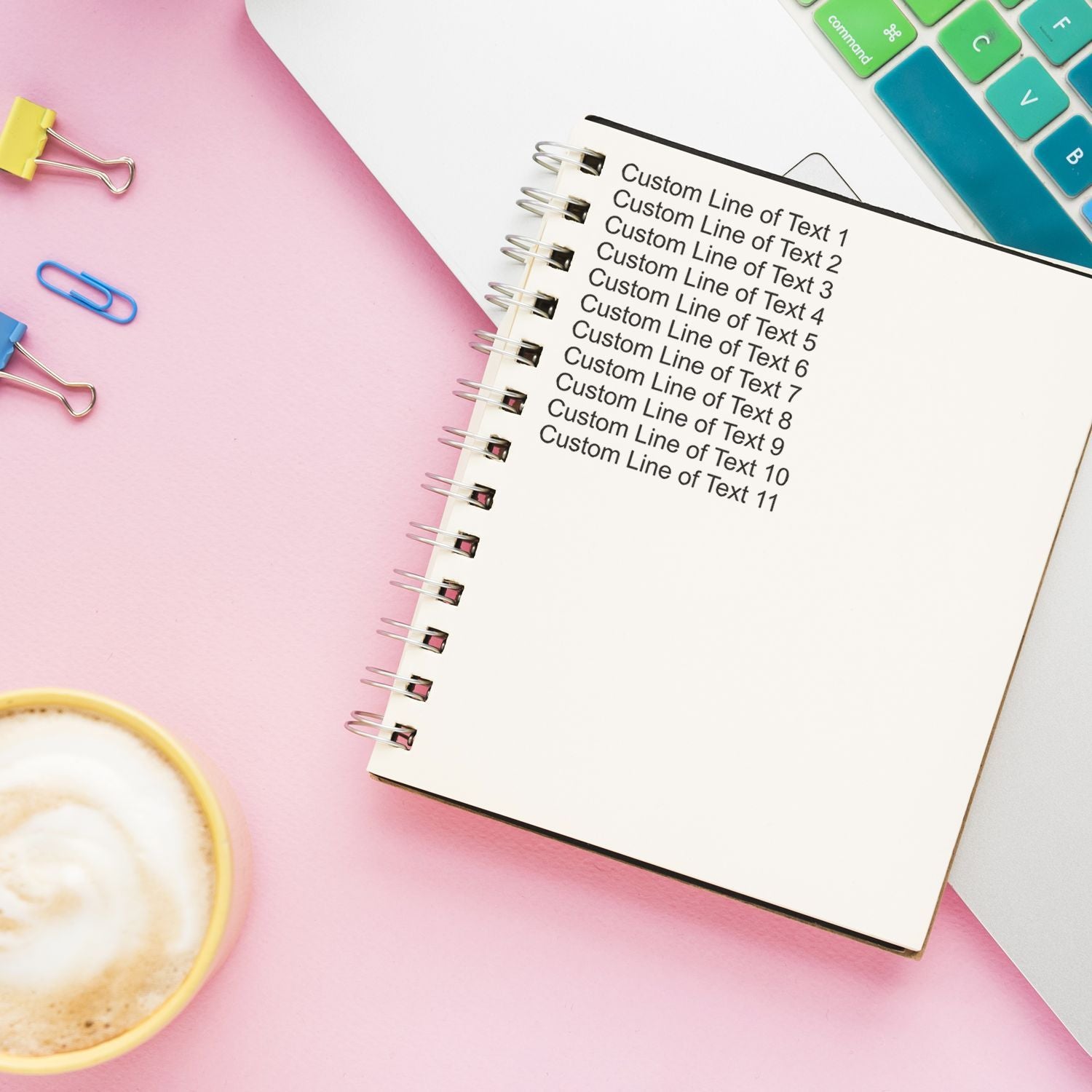 11 Line Regular Rubber Stamp In Use 1