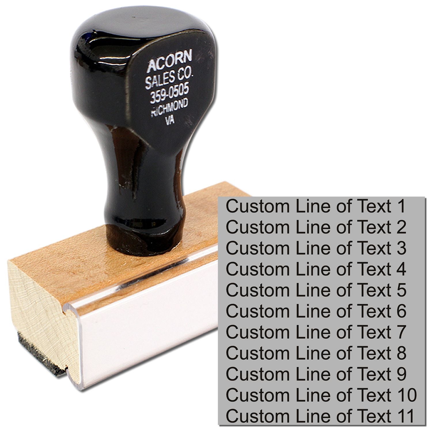 11 Line Regular Rubber Stamp Main Image