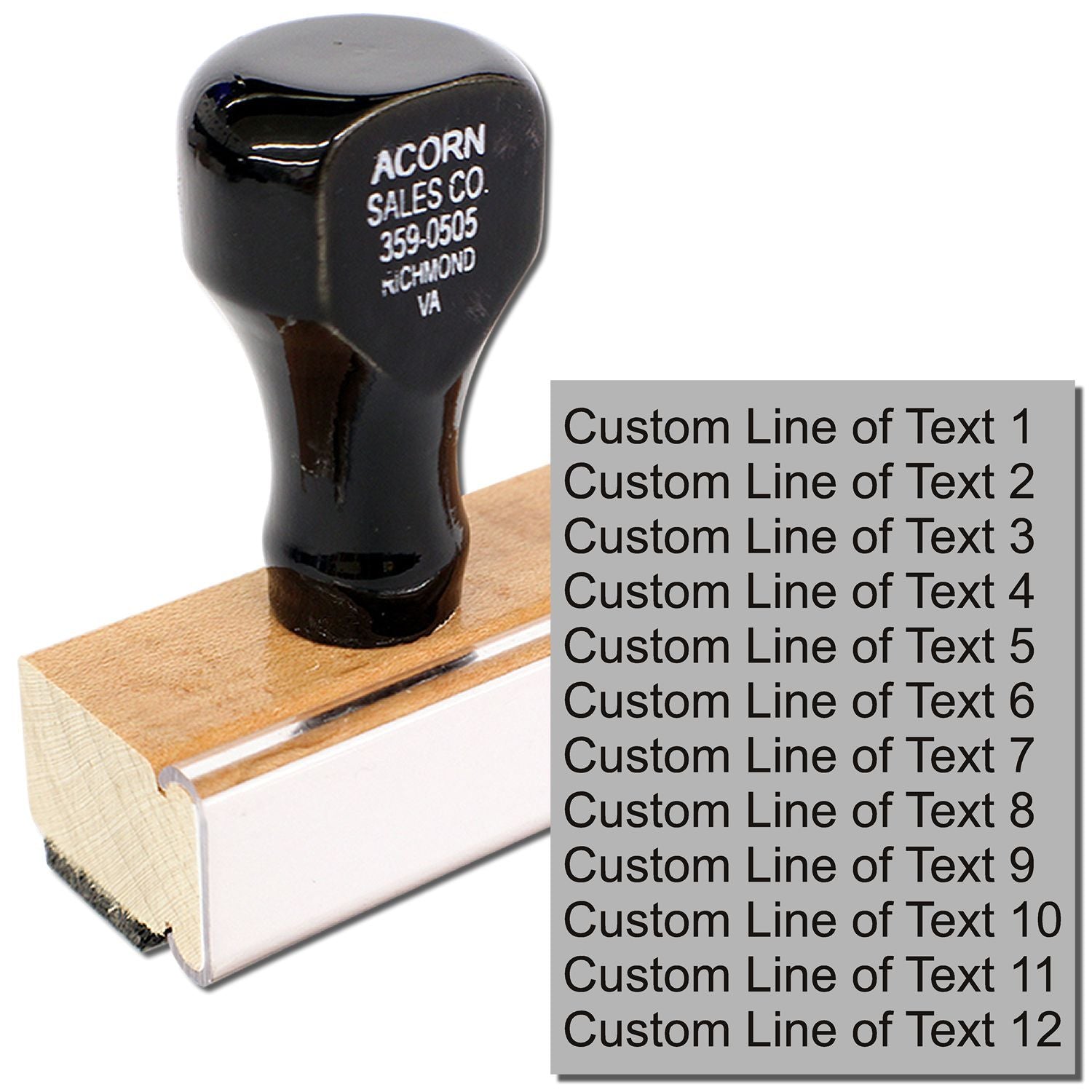 12 Line Regular Rubber Stamp Main Image