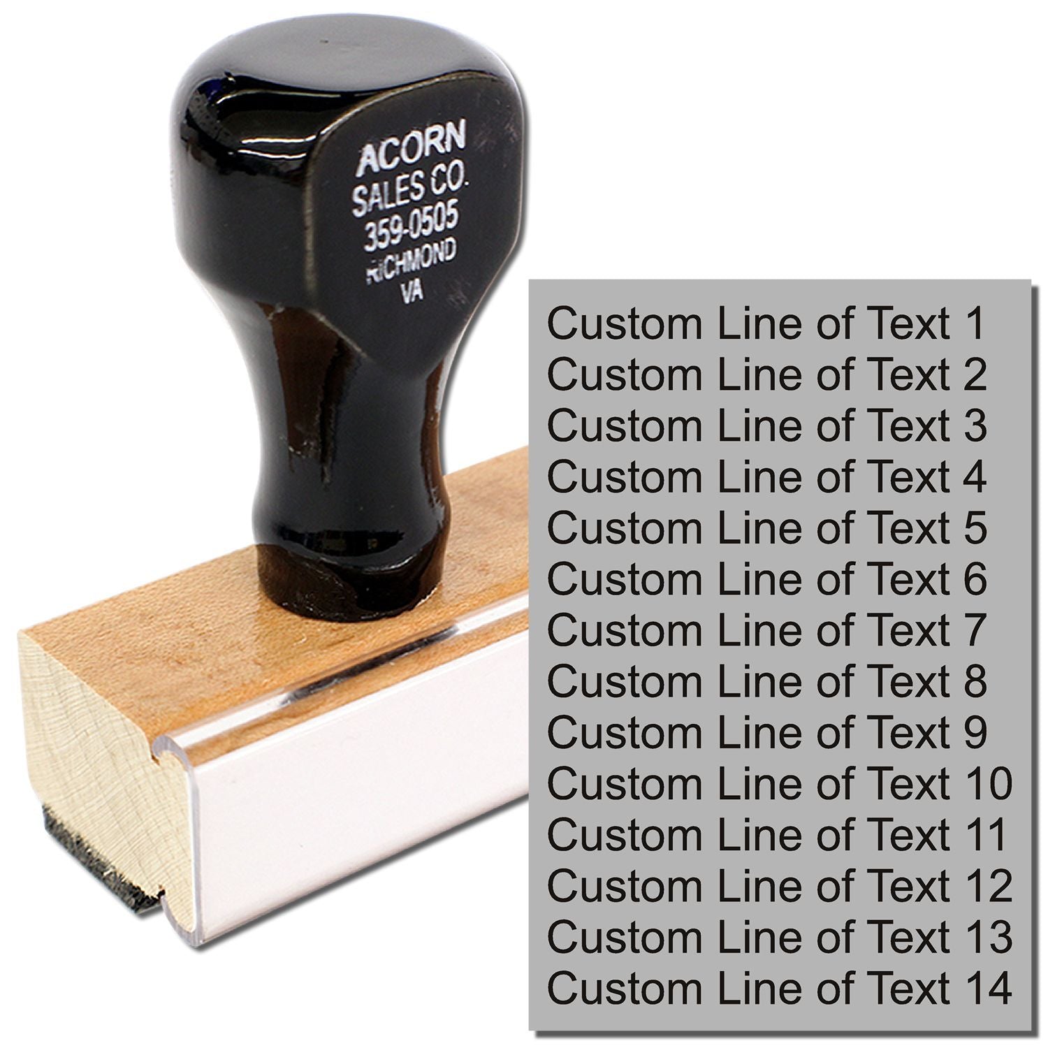 14 Line Regular Rubber Stamp Main Image