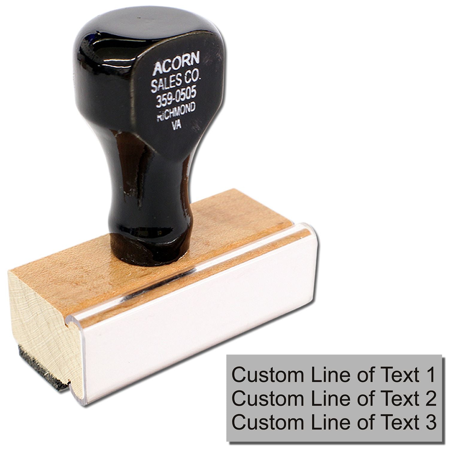 3 Line Regular Rubber Stamp Main Image