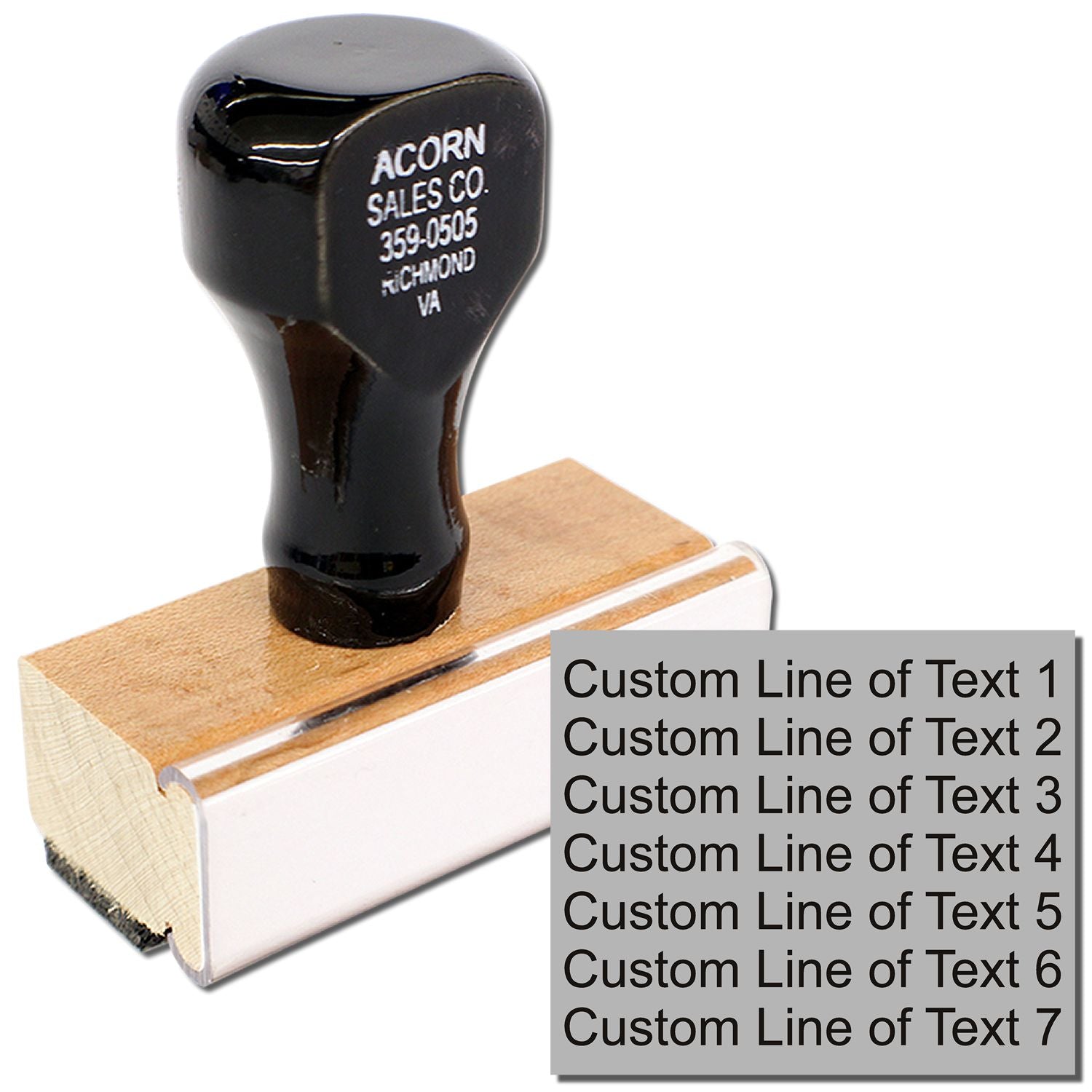 7 Line Regular Rubber Stamp Main Image