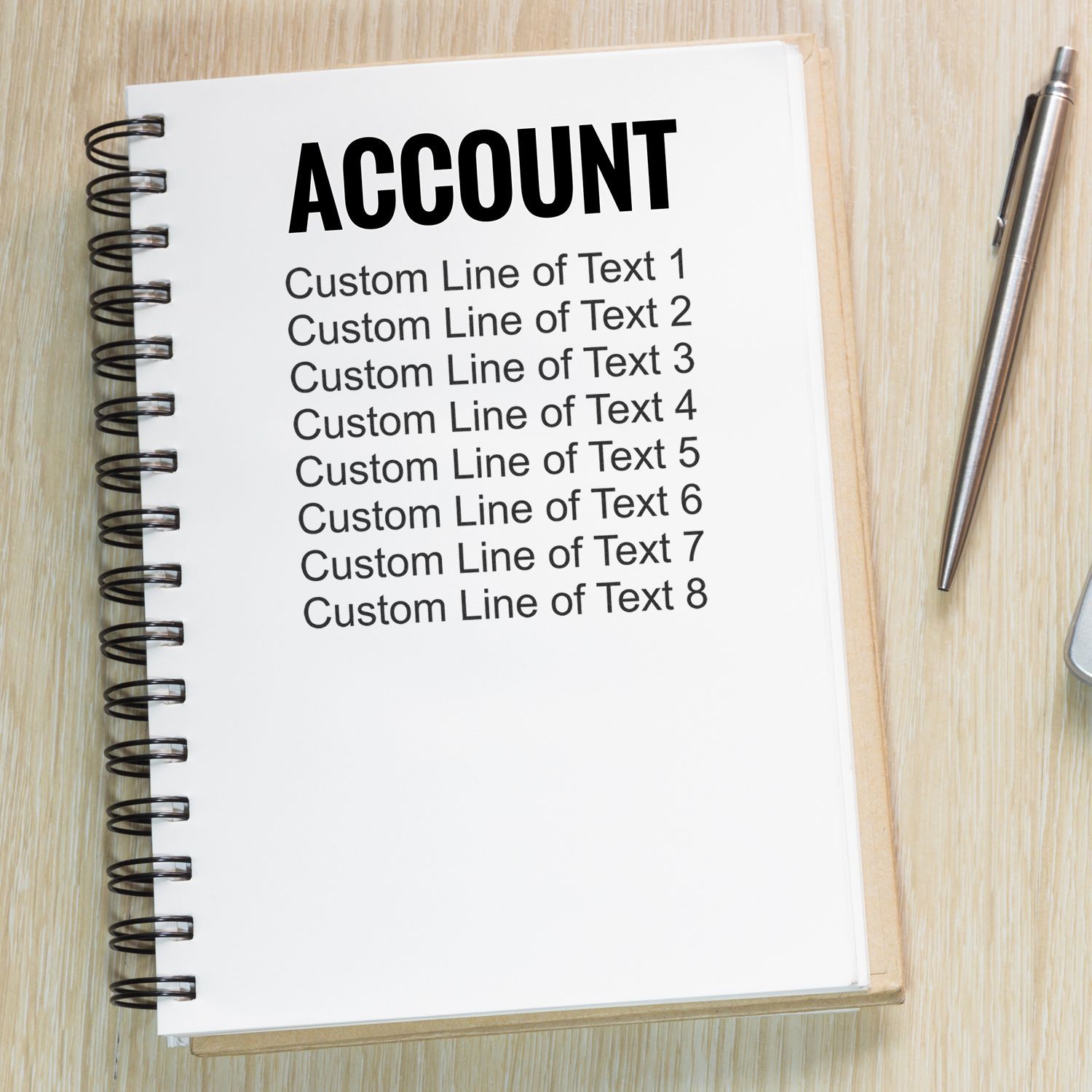 8 Line Regular Rubber Stamp In Use 1