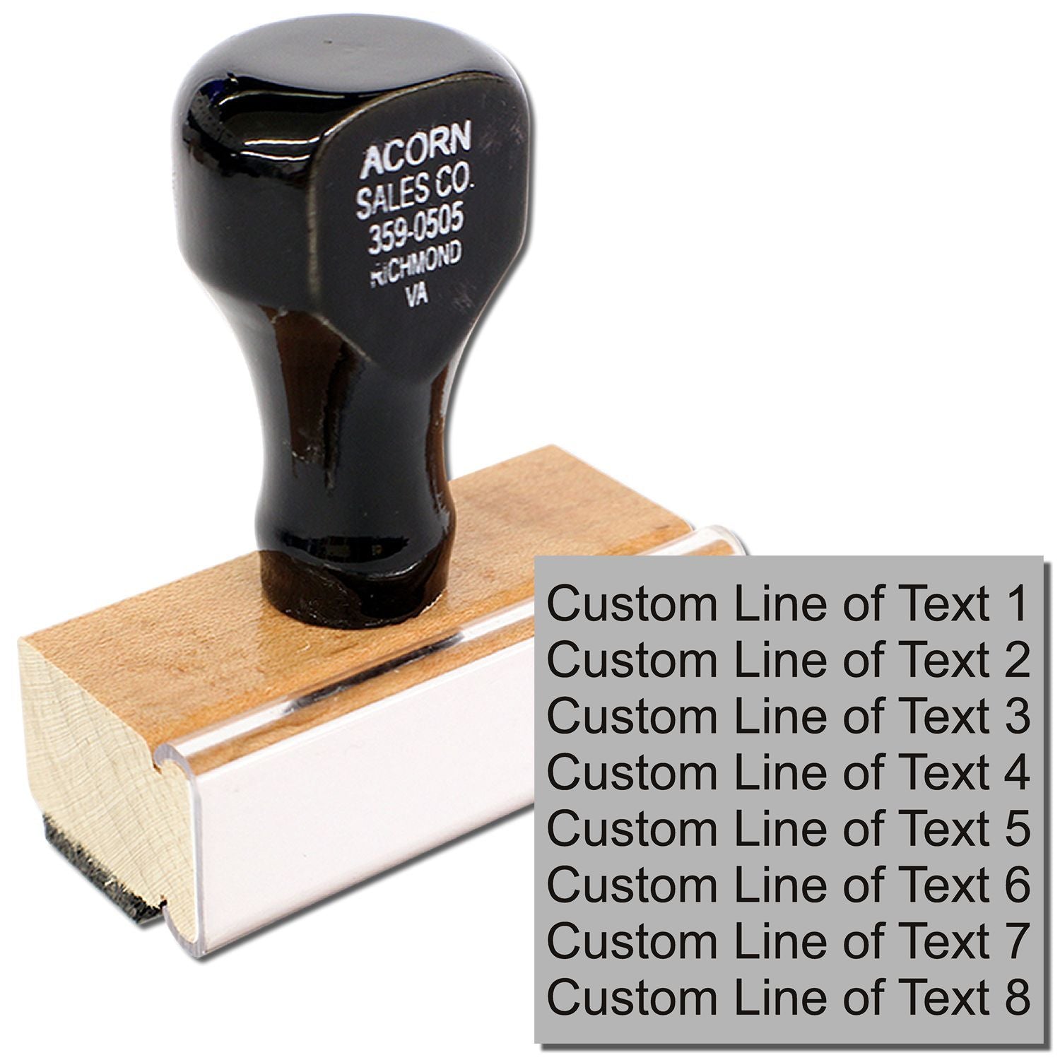 8 Line Regular Rubber Stamp Main Image