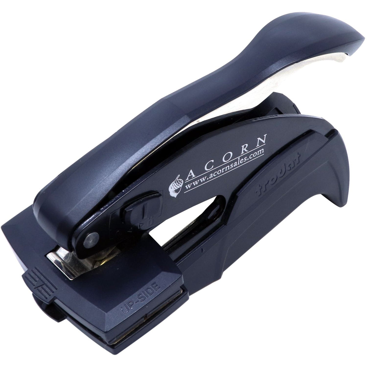 Black Acorn heavy-duty stapler office supply isolated on white background