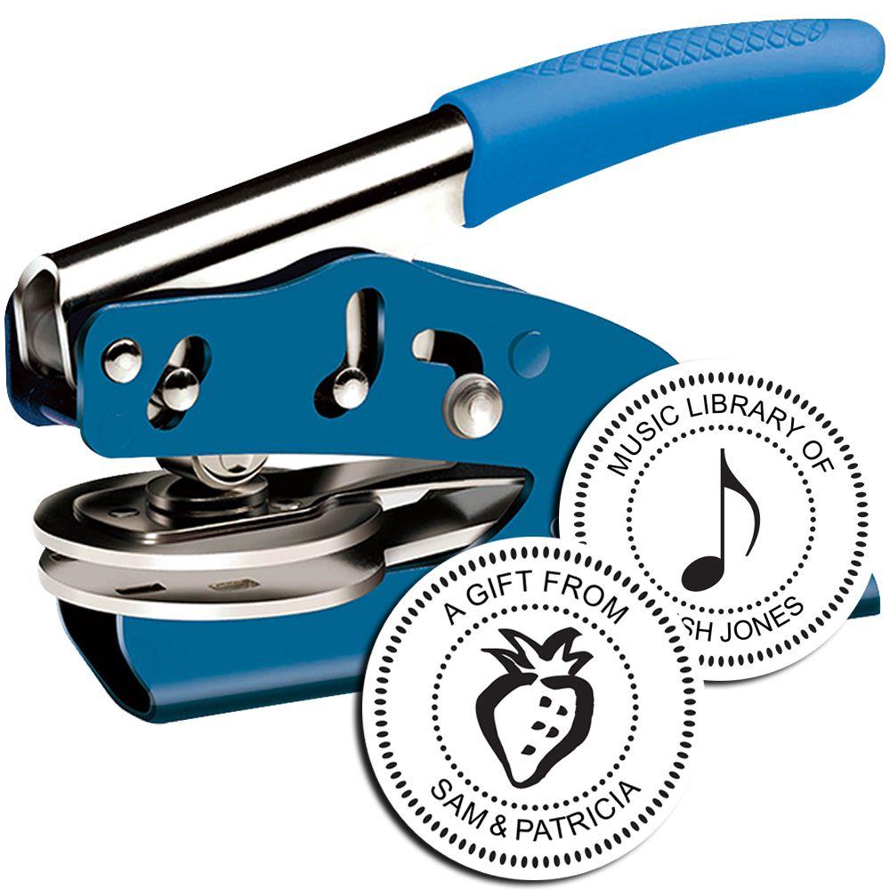 Blue Handheld Soft Book Embosser Main Image