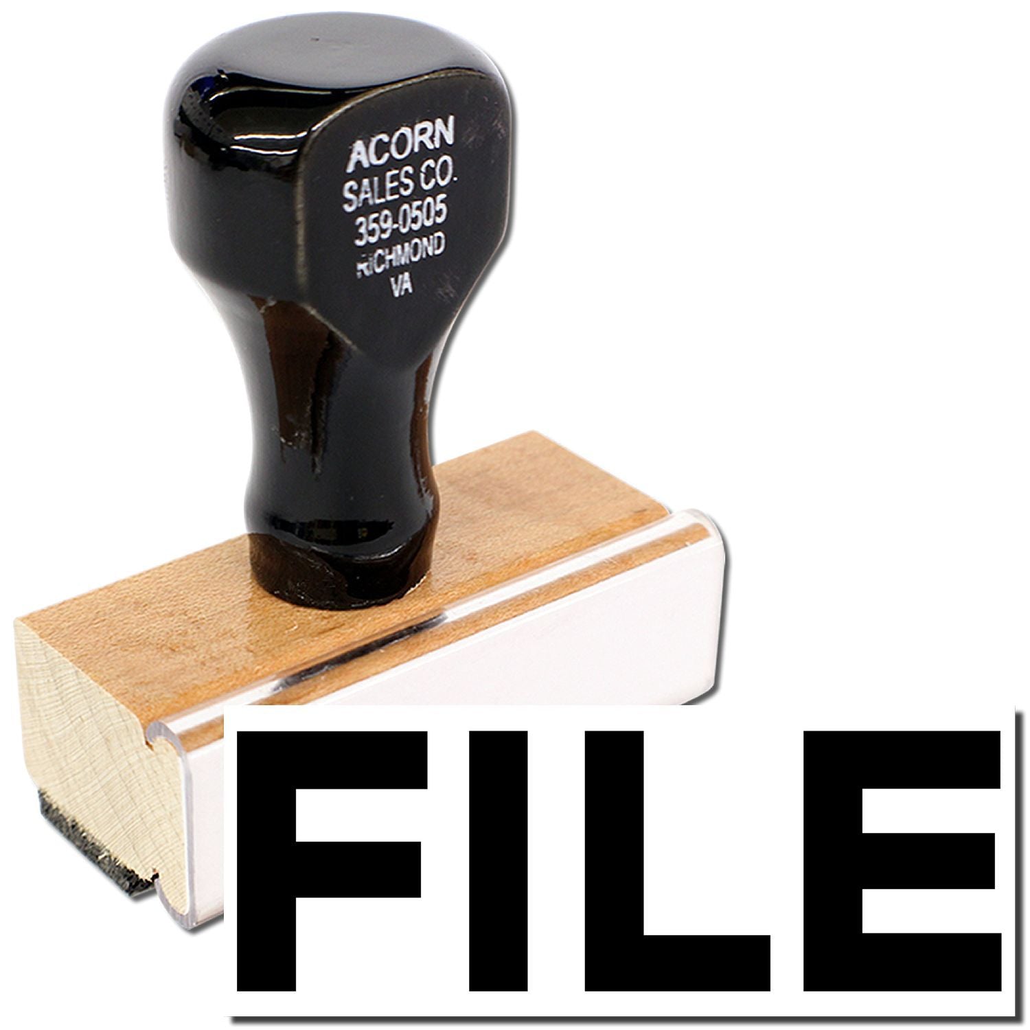 Bold File Rubber Stamp