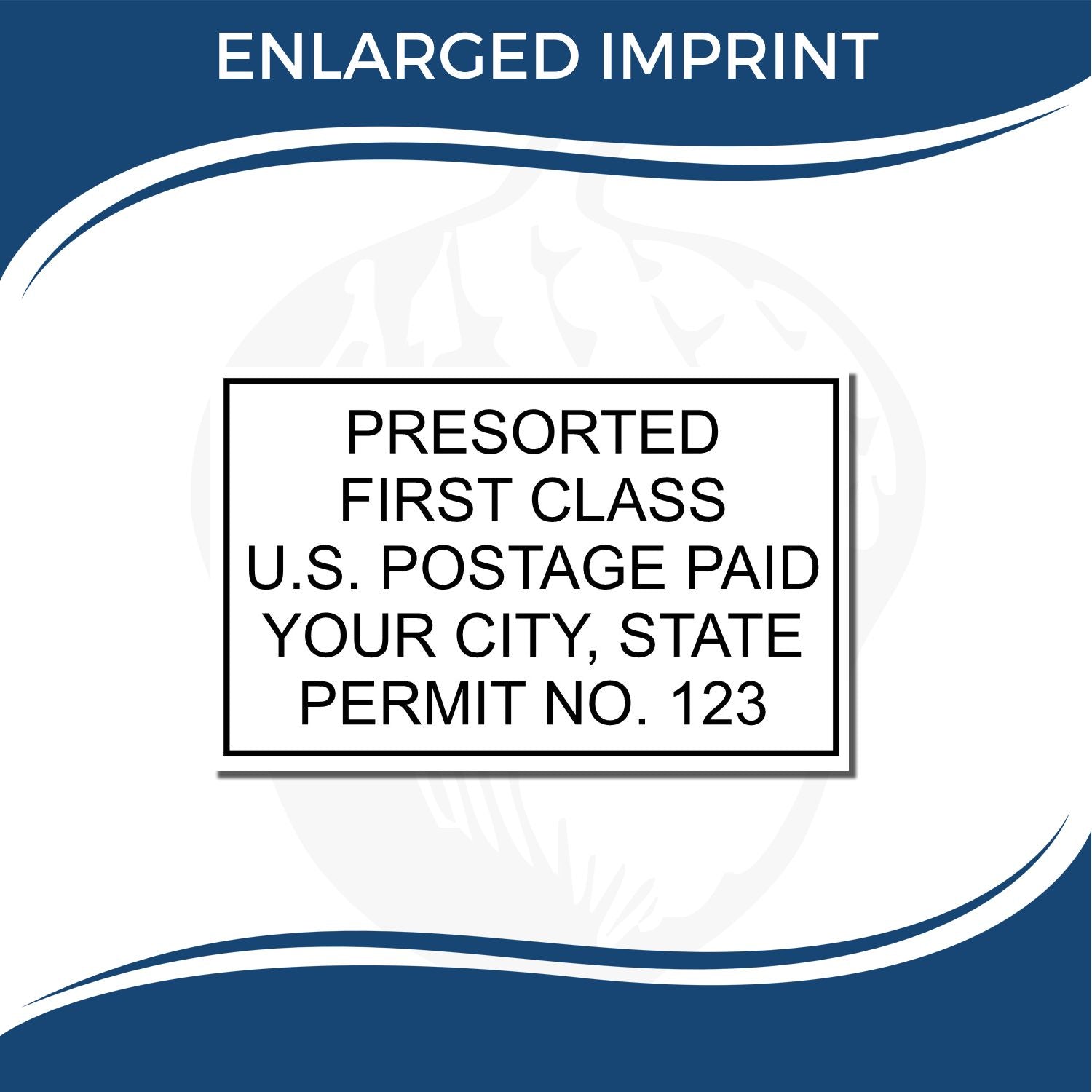 Bulk Rate Mail Hand Stamp Br Reg Enlarged Imprint First Class