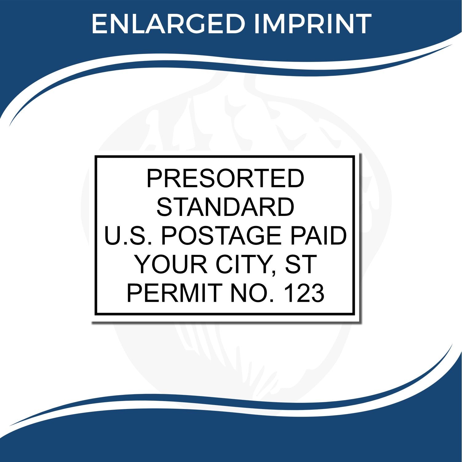 Bulk Rate Mail Hand Stamp Br Reg Enlarged Imprint Standard