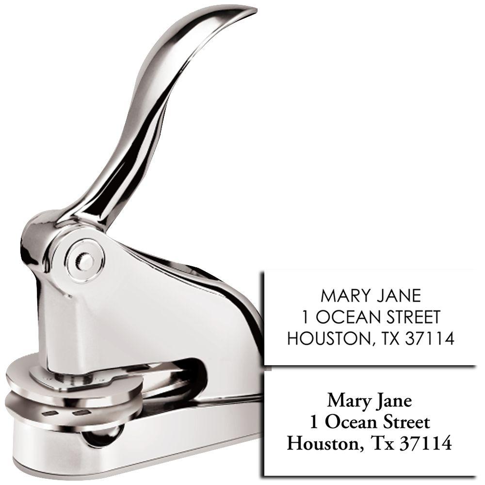 Chrome Gift Desk Gift Address Embosser Main Image