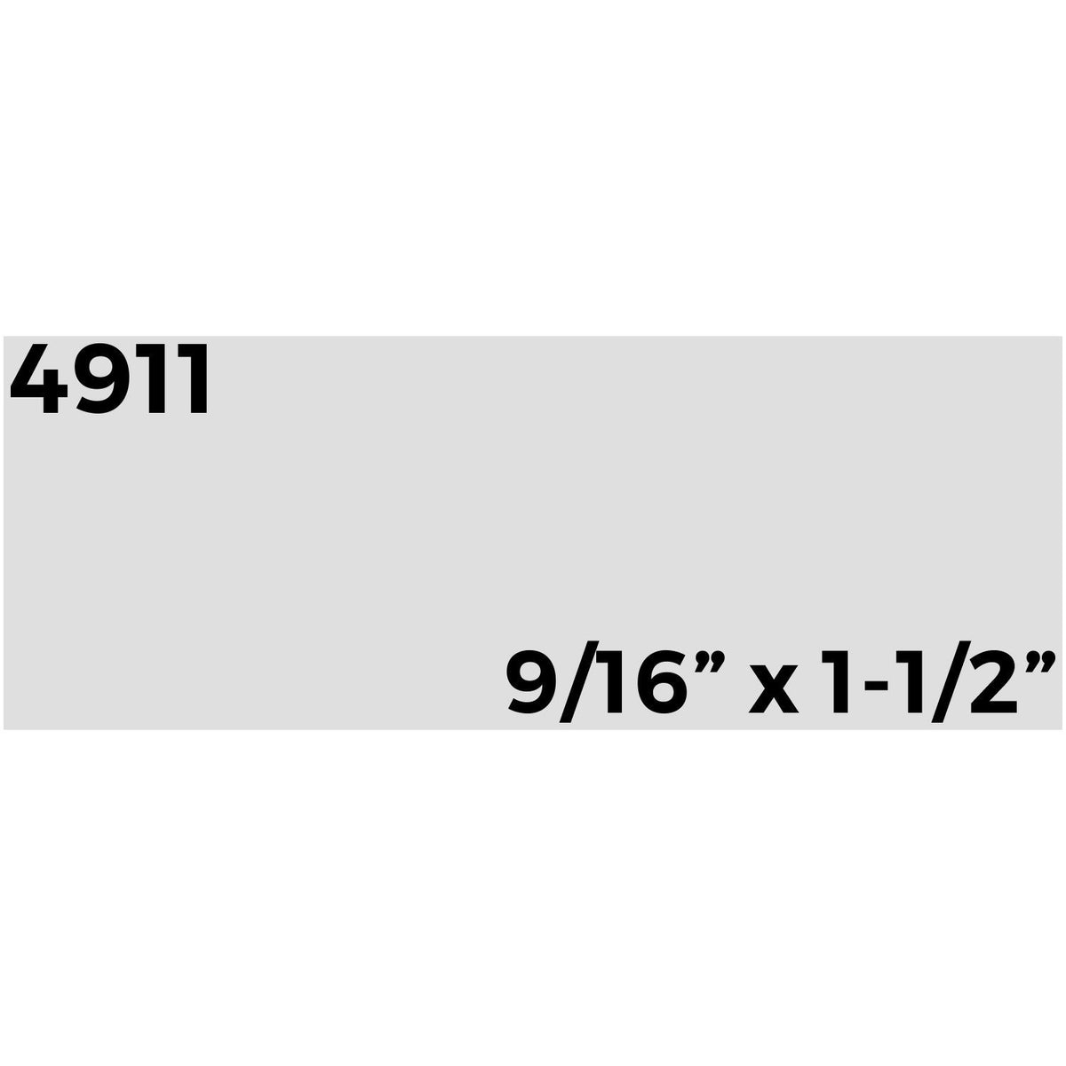 4911 molding profile with 9/16-inch x 1-1/2-inch dimensions on a gray background