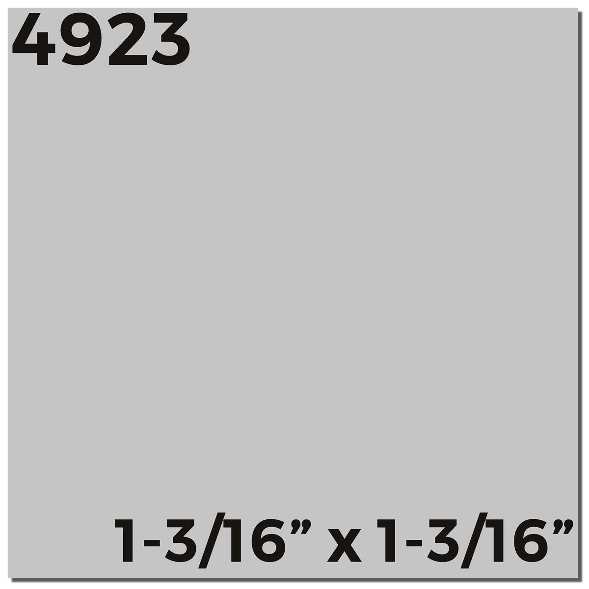 Gray 4923 square label template, 1-3/16" x 1-3/16" size, minimal product design.