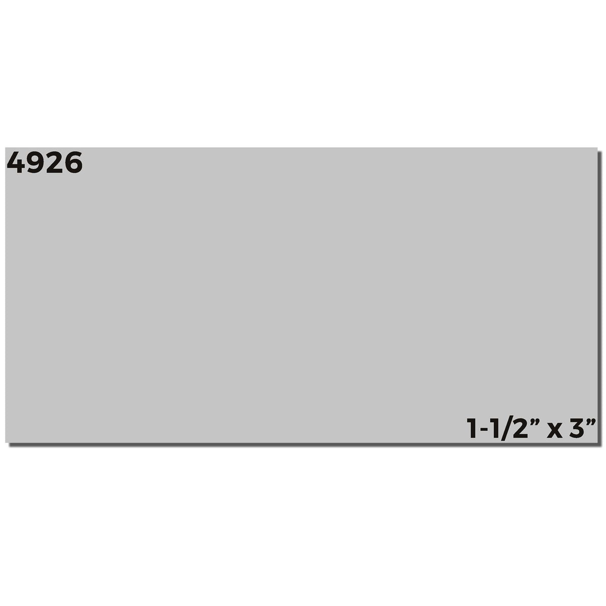 Gray 4926 color swatch sample, 1-1/2" x 3" rectangular card.