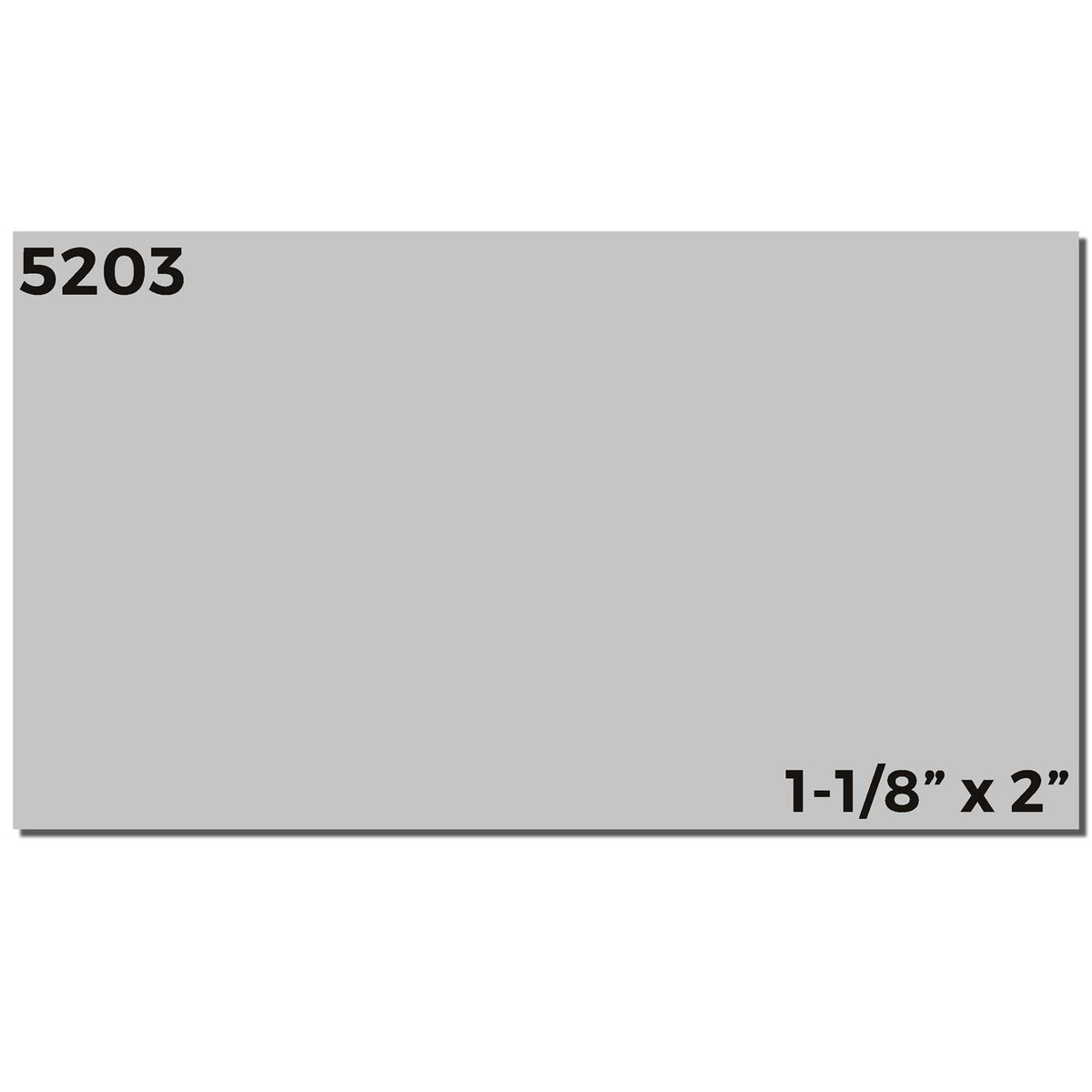 Gray sample swatch labeled 5203, 1-1/8 x 2-inch rectangular material sample tile.