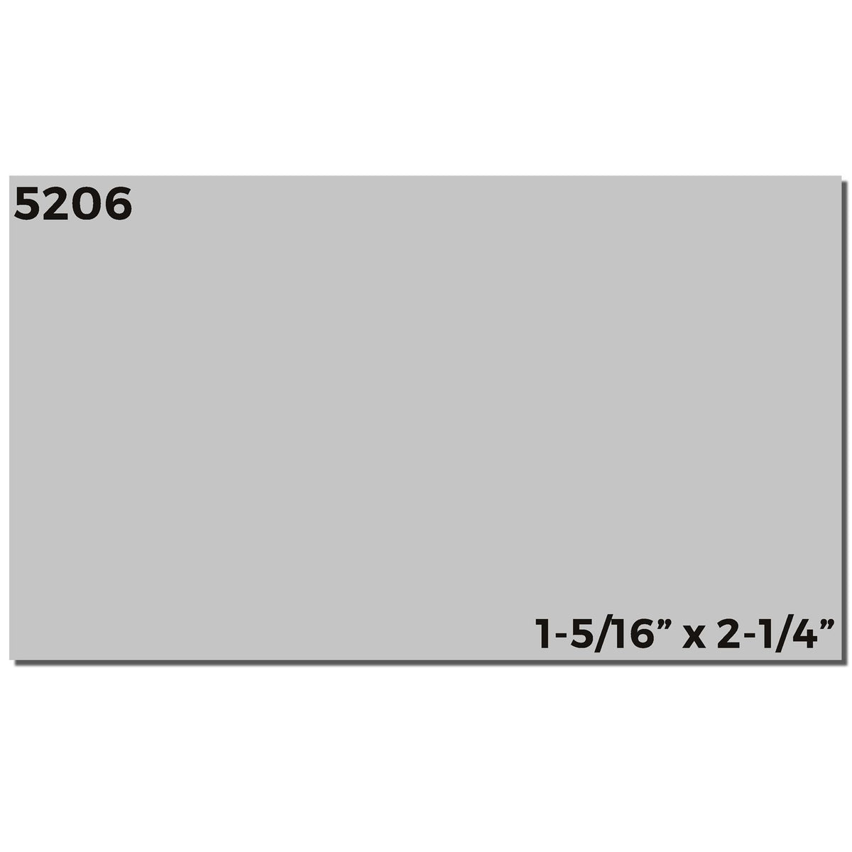 Gray 5206 rectangular part with dimensions 1-5/16" x 2-1/4" on a white background.