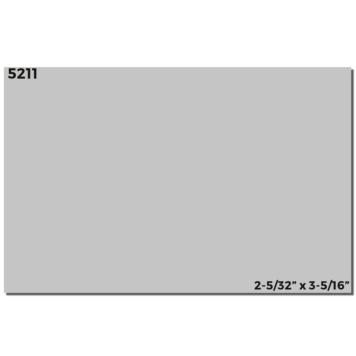 Gray color sample card 5211, 2-5/32 x 3-5/16 inches rectangular swatch display.
