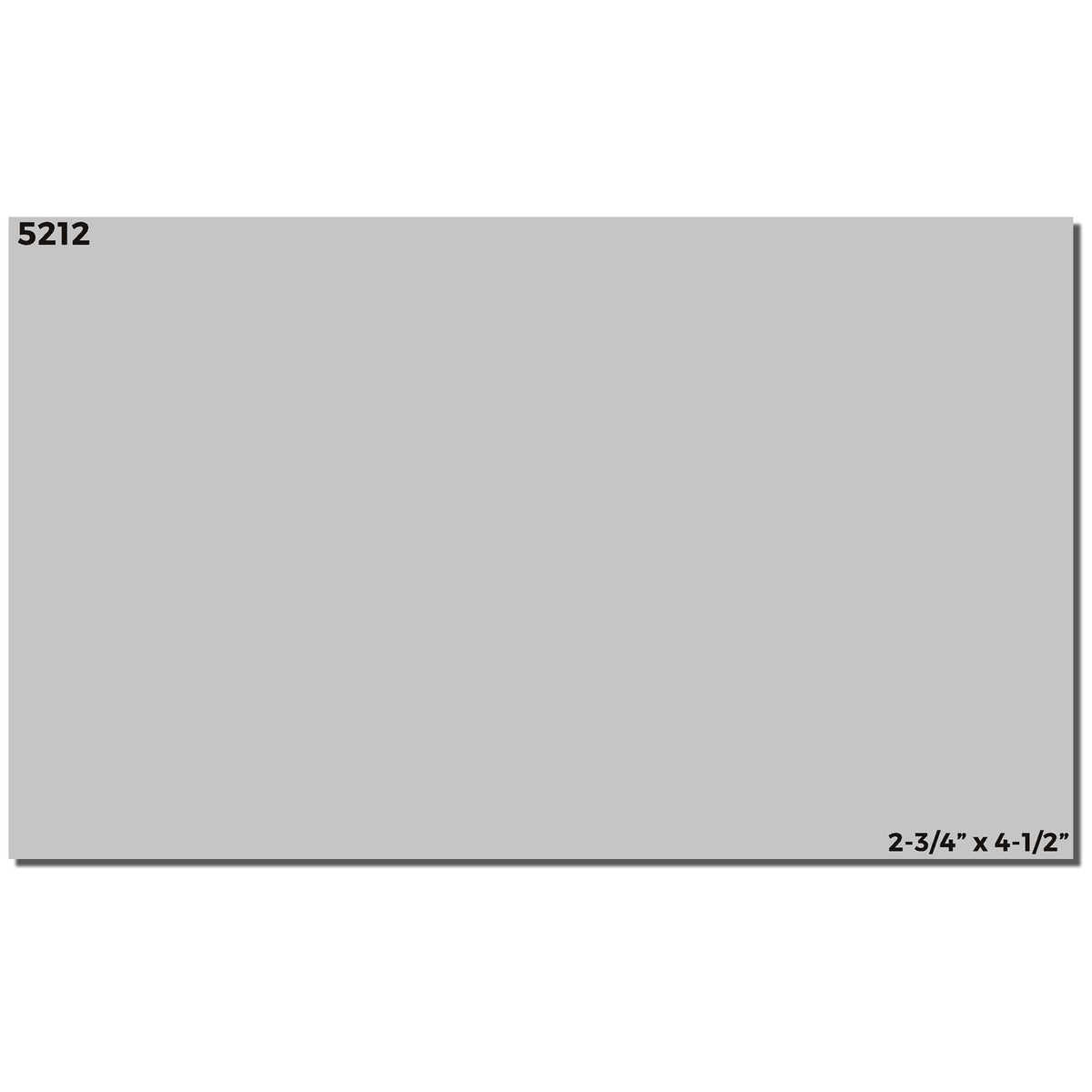 Gray color sample card labeled 5212, 2-3/4" x 4-1/2" rectangular swatch with shadowed edge.
