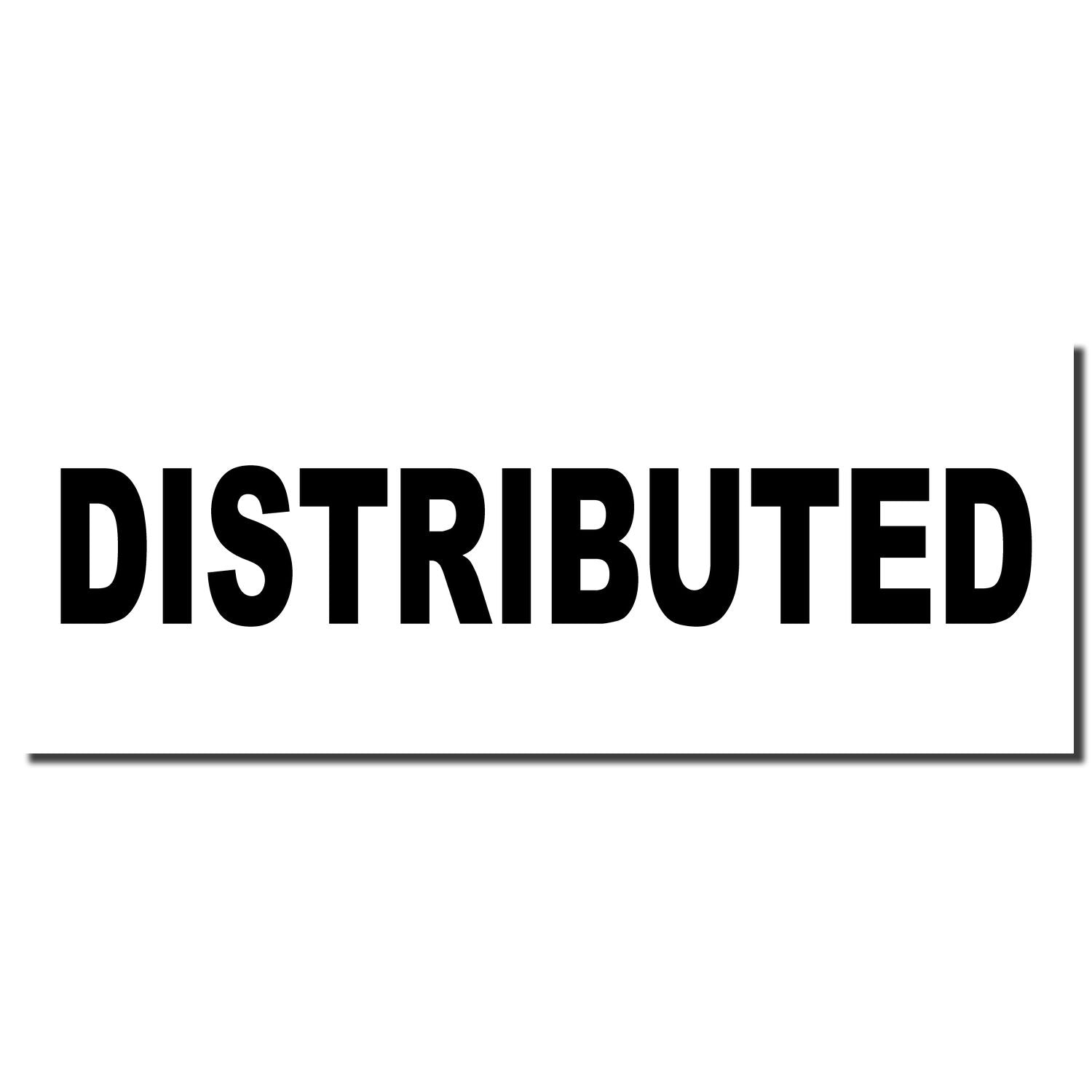 DISTRIBUTED wordmark on white background, branding for distributed computing and network services signage