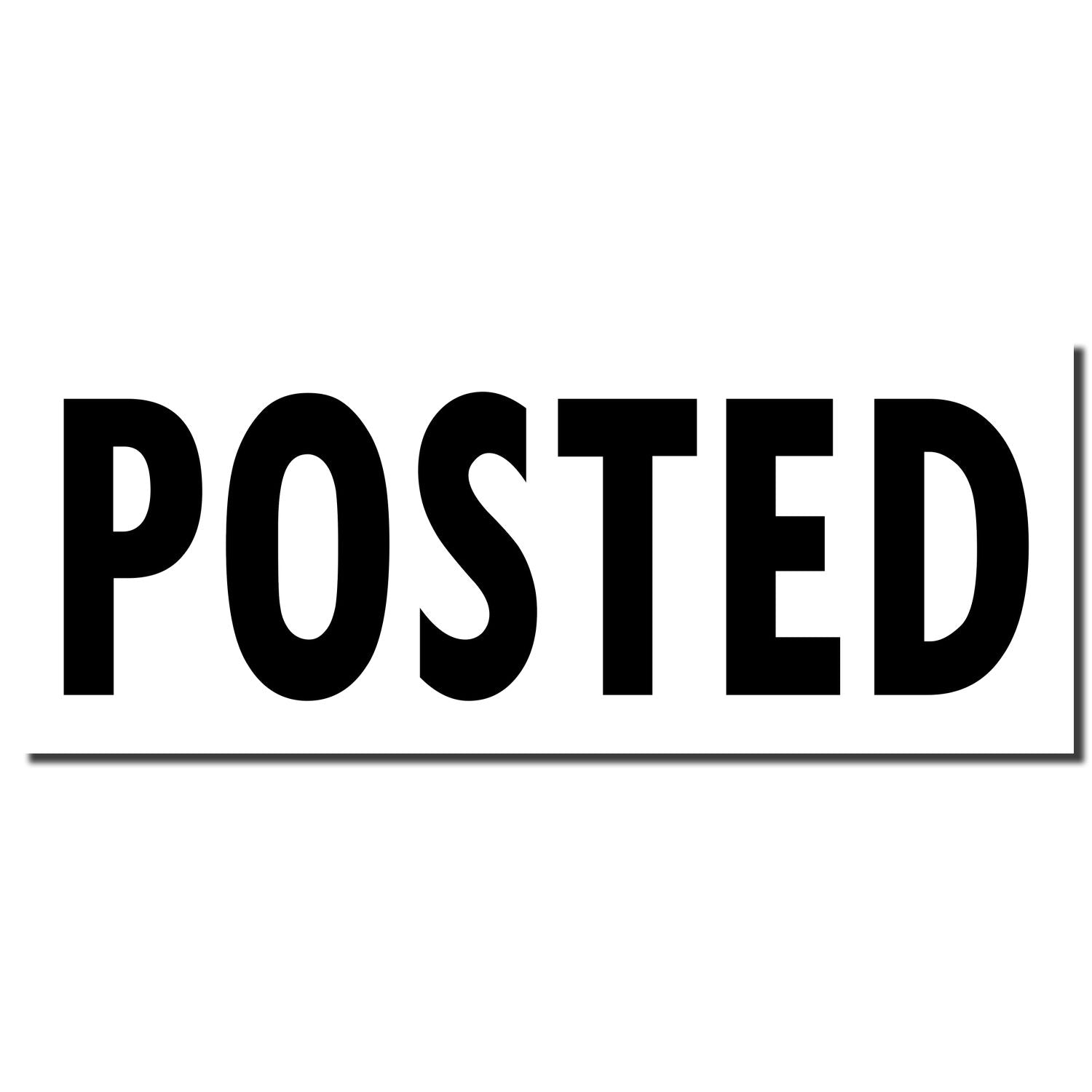 POSTED bold black text label on white background, used to indicate a published status or confirmation message.