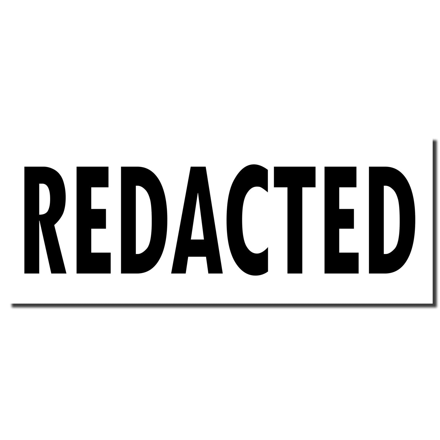 Bold black REDACTED text on a white background, censorship concept image.