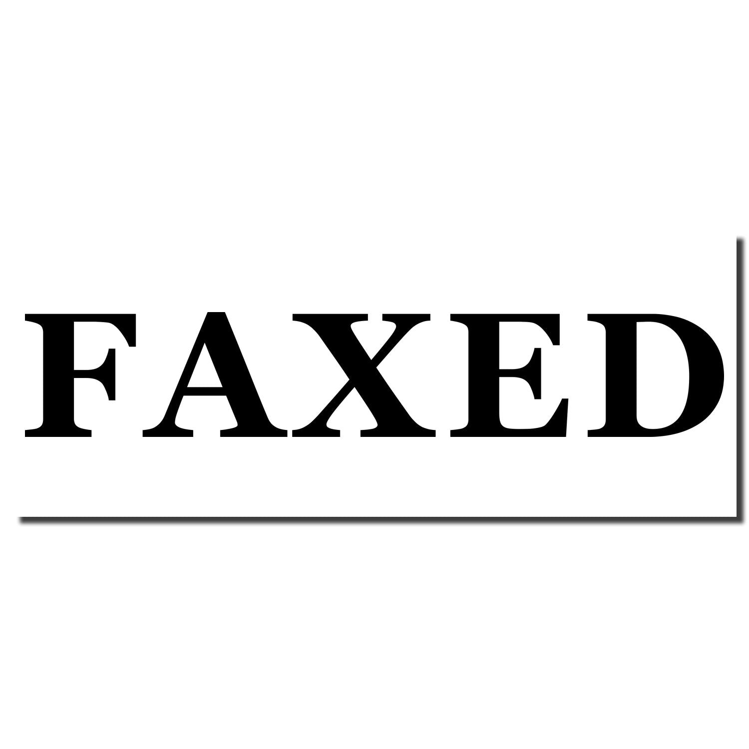 FAXED logo text in bold black letters on white background, representing faxing service and document transmission for businesses.