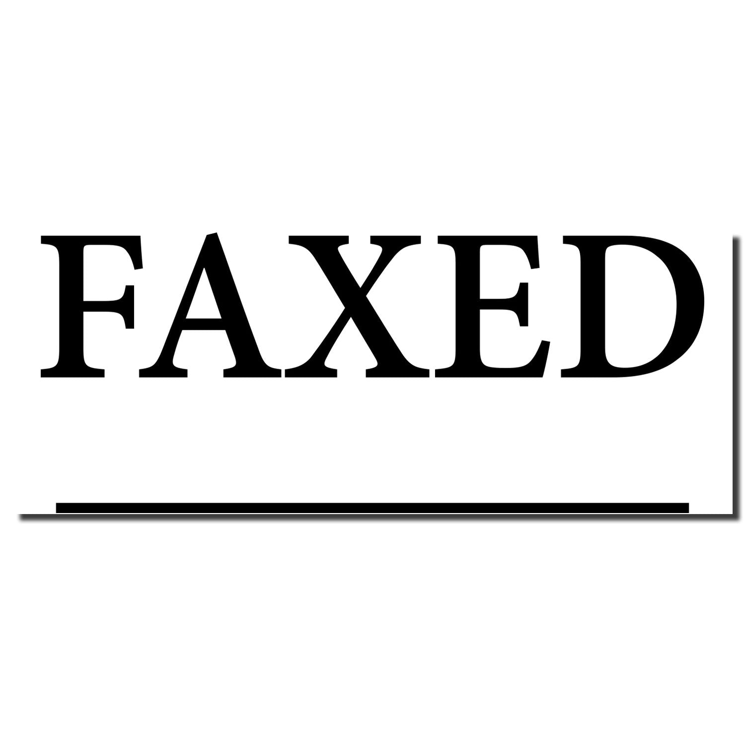Black serif text reading FAXED on a white background.