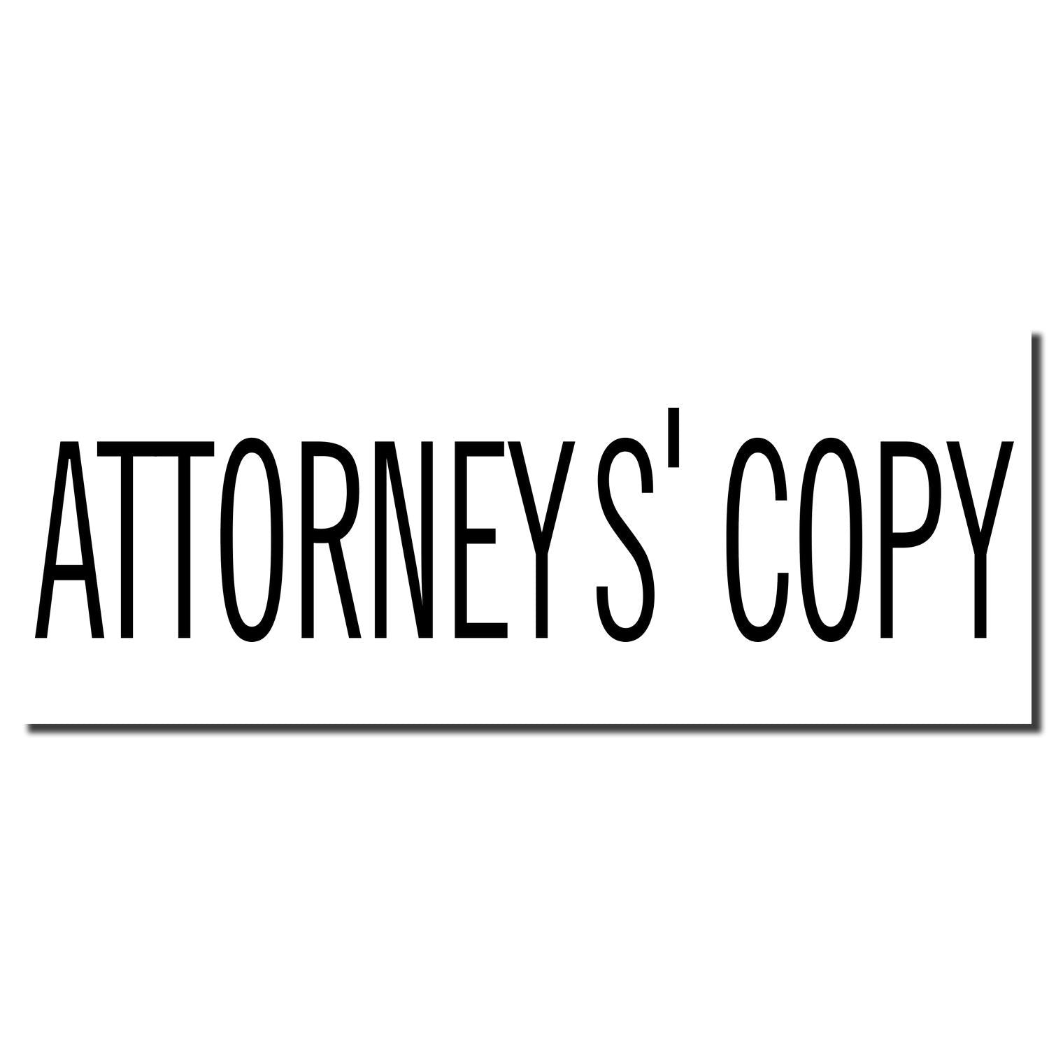 Attorney's copy stamp with bold text "ATTORNEY'S COPY" for labeling legal documents and case records.