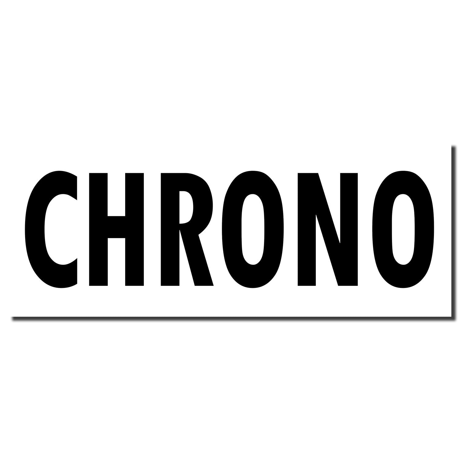 Chrono logo in bold black letters on white background, typographic branding graphic for the official Chrono timekeeping site brand.
