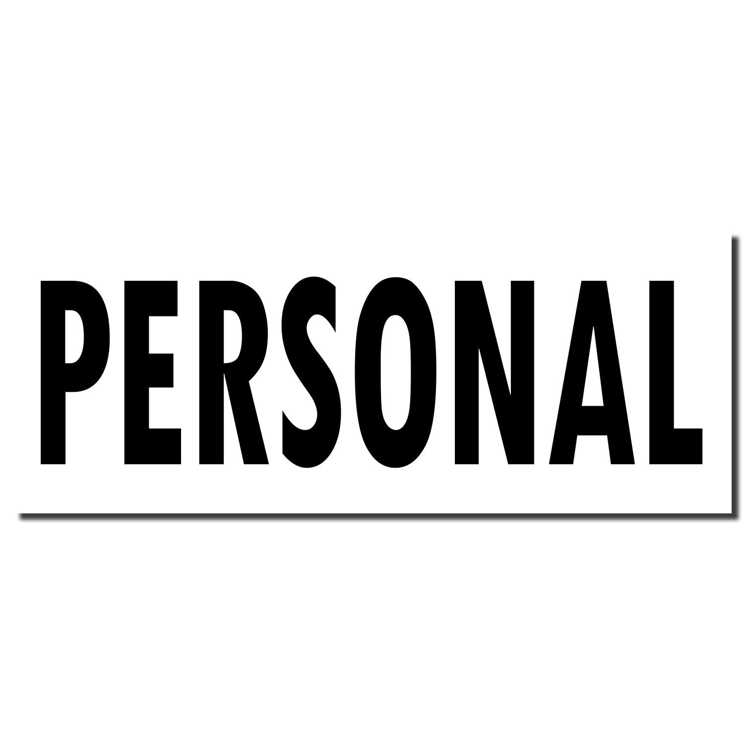PERSONAL label sign with bold black letters on a white background, used to mark personal items or privacy categories.