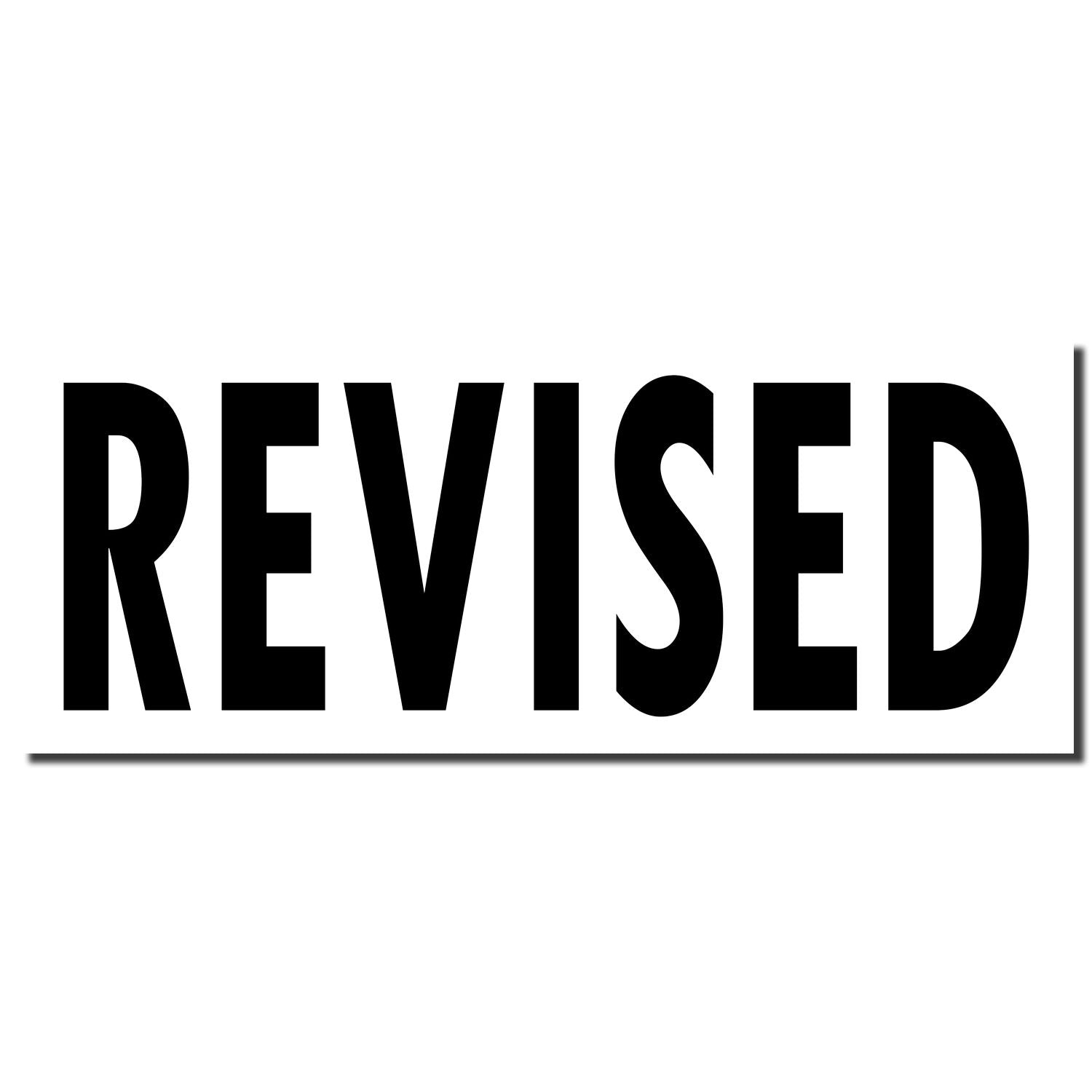 Bold black REVISED text on white background, indicating an updated document version for review and recordkeeping.