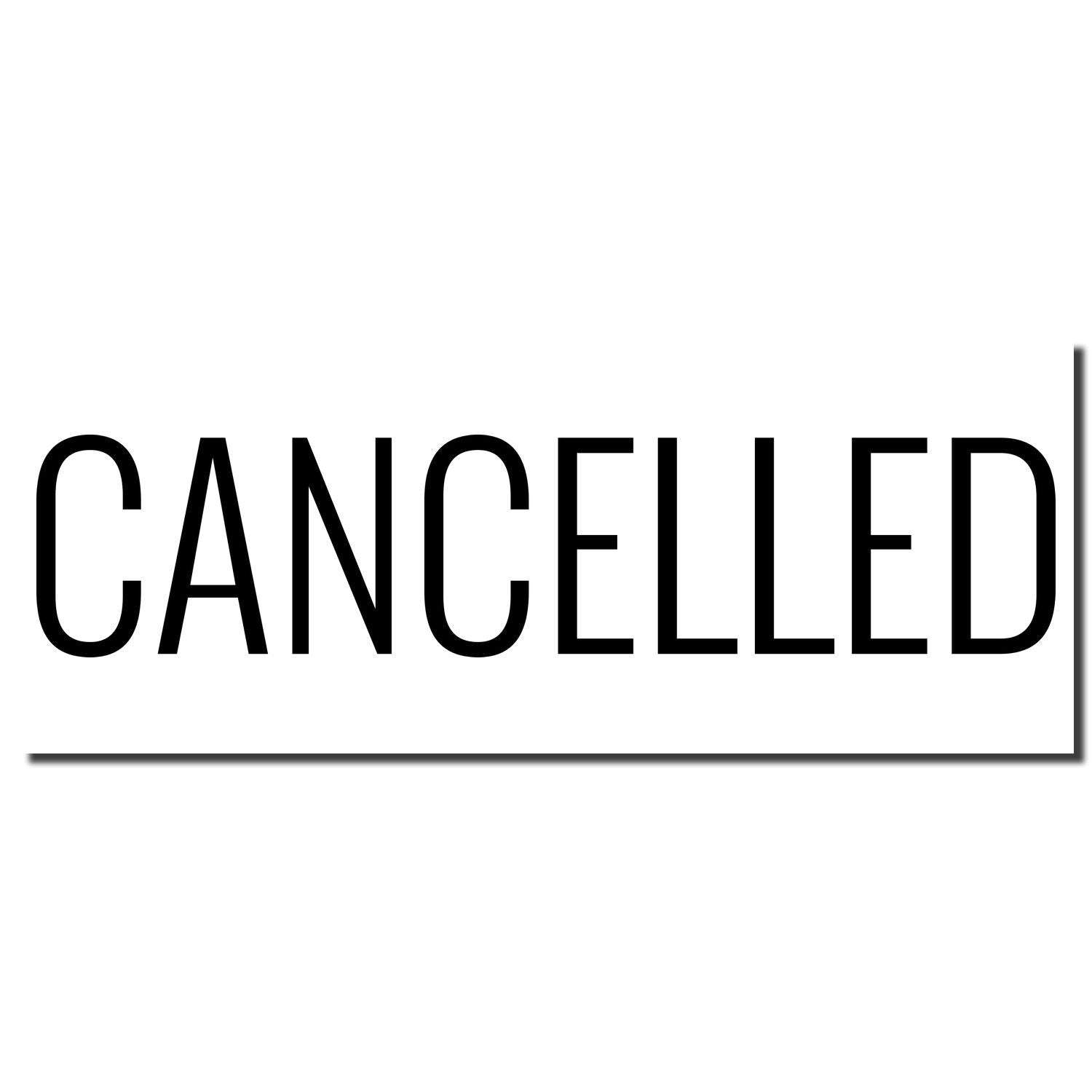 Cancelled event sign with bold CANCELLED text, indicating a scheduled activity has been called off.