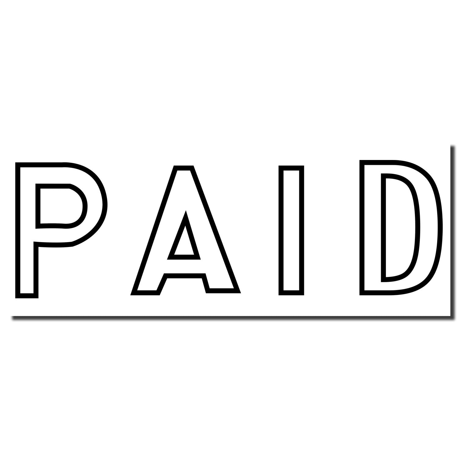 PAID stamp in bold black letters on a white background, indicating payment completed on invoices, receipts, and official documents.