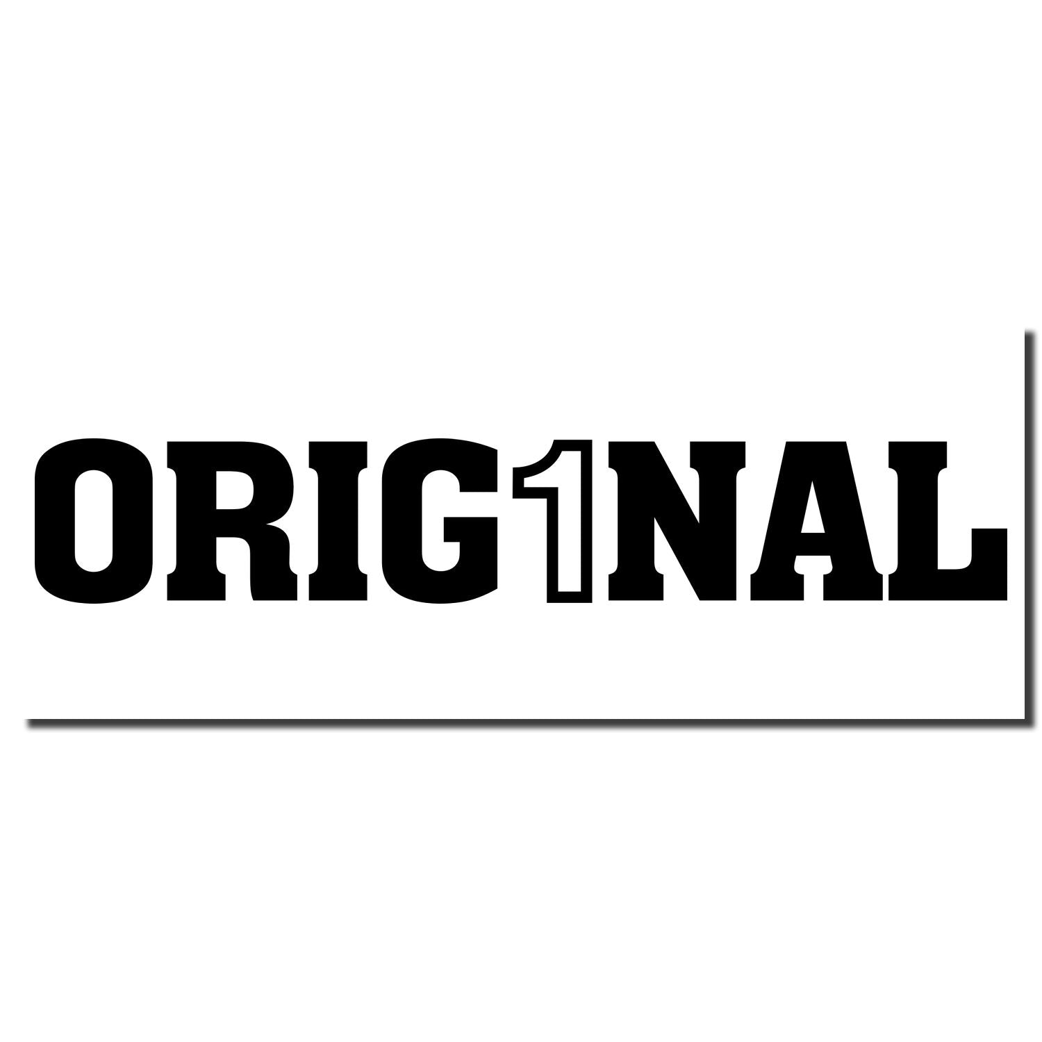 Black ORIGINAL logo text with stylized number 1 on a white background.