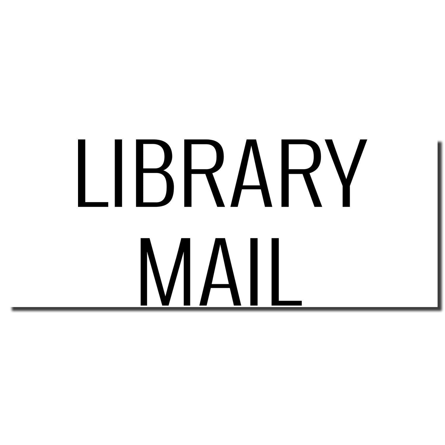 Library Mail branding with bold black text on white background for library document delivery service