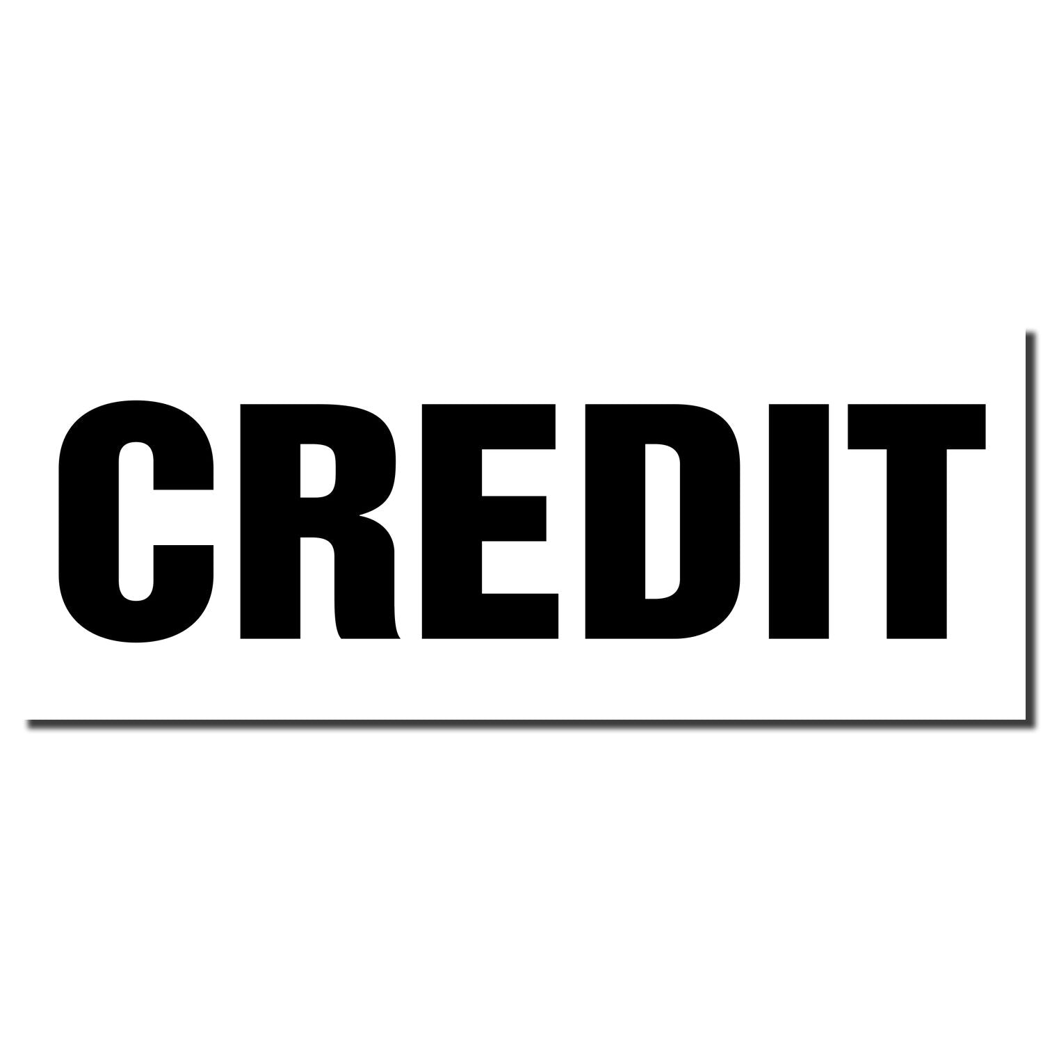 Bold CREDIT text logo on white background, indicating a credit card or credit payment option.