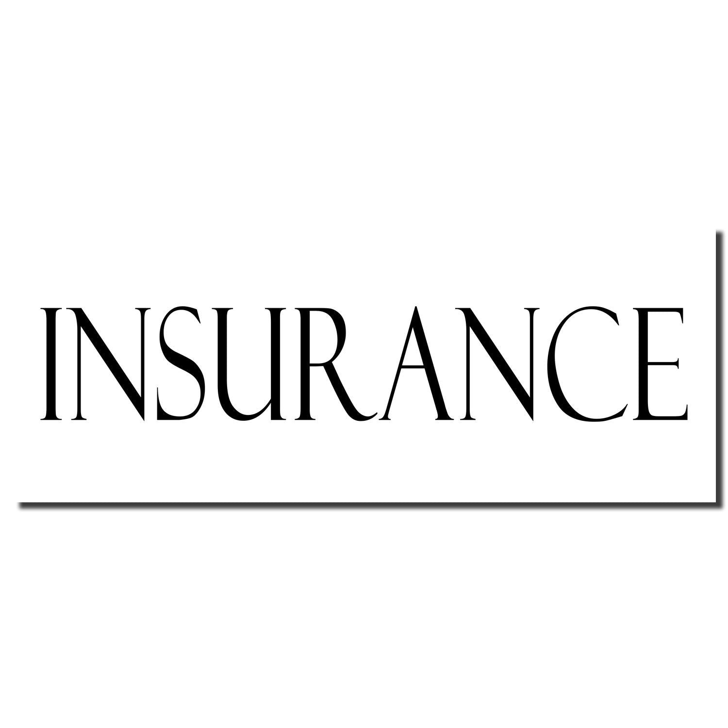 Black Insurance text on a white background, representing insurance services and financial protection.