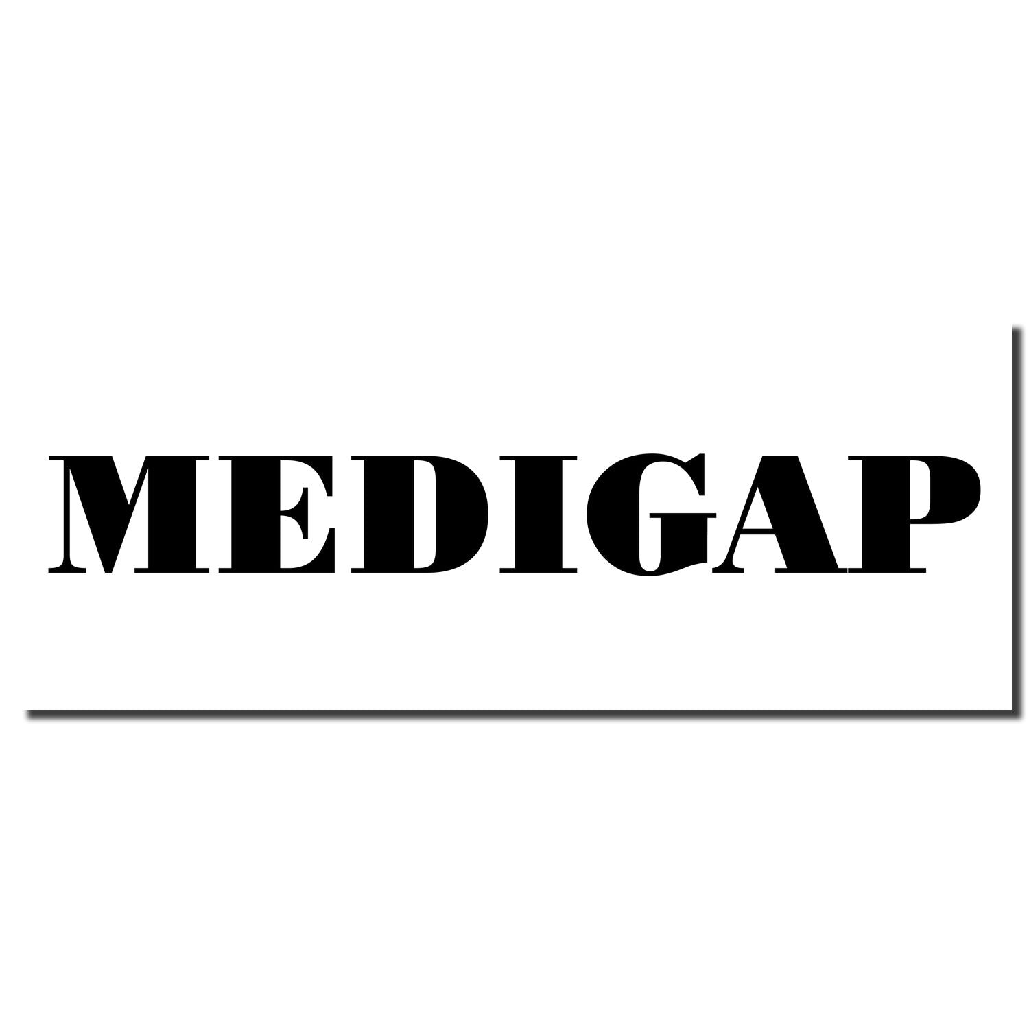 Medigap Medicare supplement insurance logo on white background, helping identify Medigap coverage plans for seniors and compare benefits.