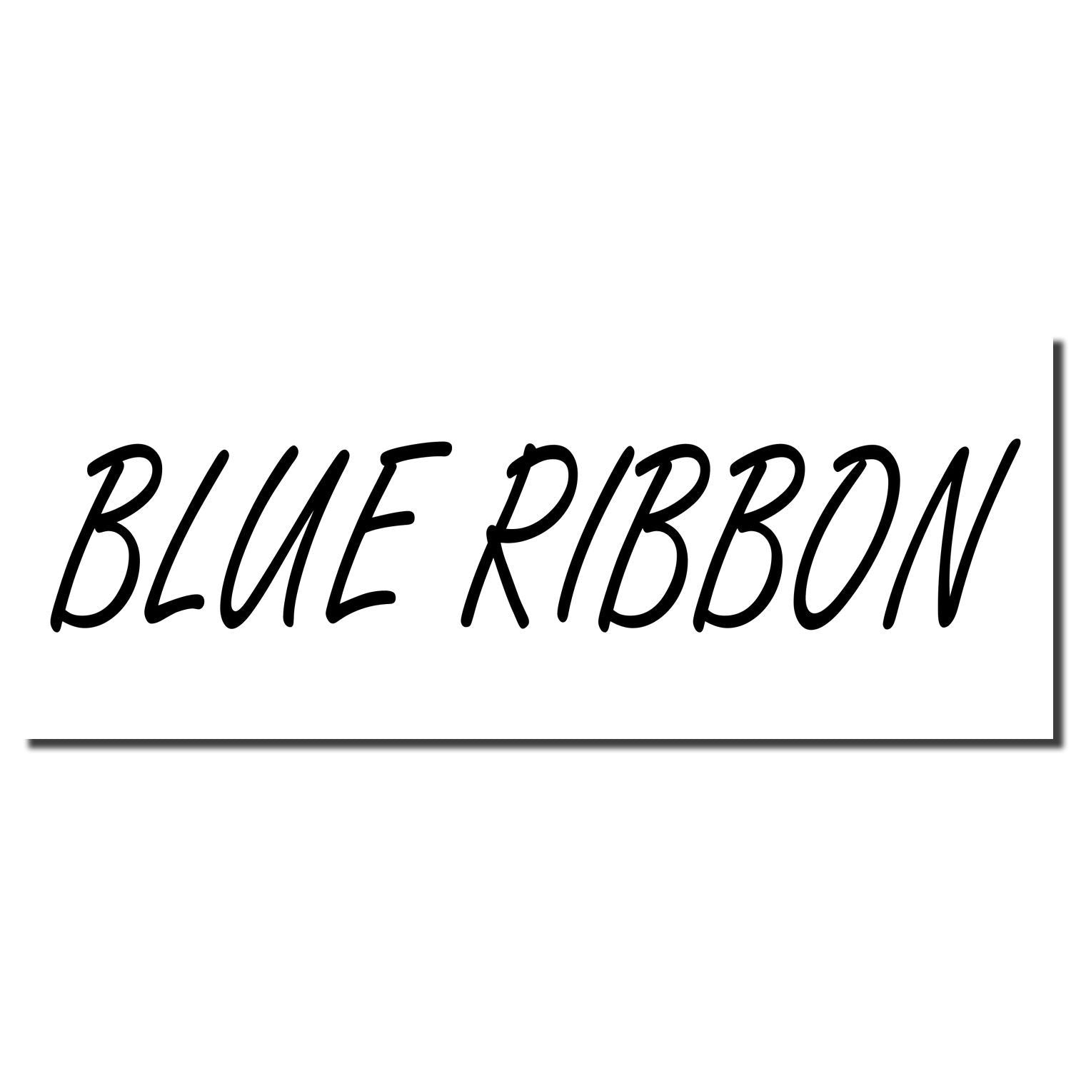 Blue Ribbon logo text in bold black cursive on white background, branding for Blue Ribbon products.